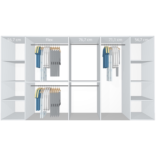 Inventar fra bredde 360 cm til 380 cm - Kitchn - Model B